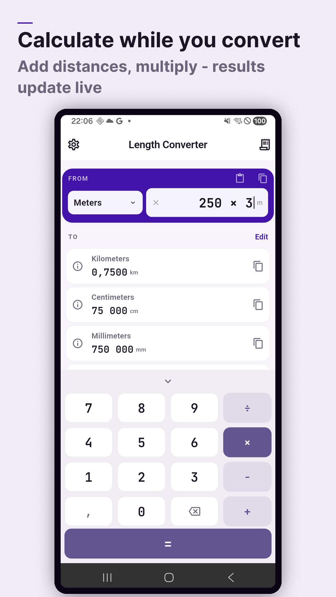 Screenshot Length Converter