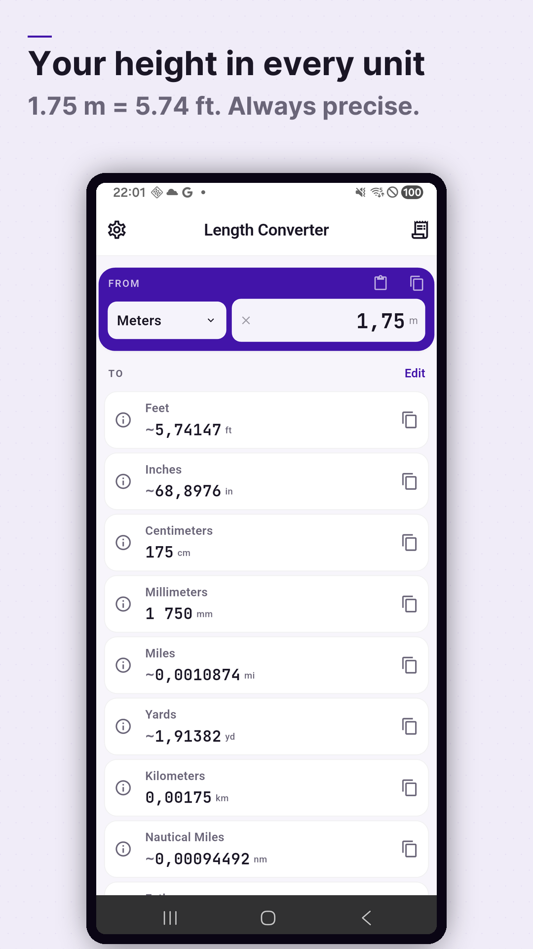 Screenshot Length Converter