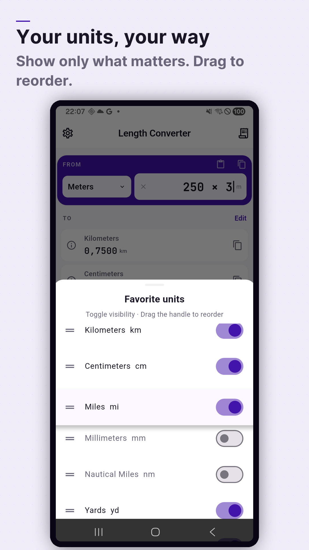 Screenshot Length Converter
