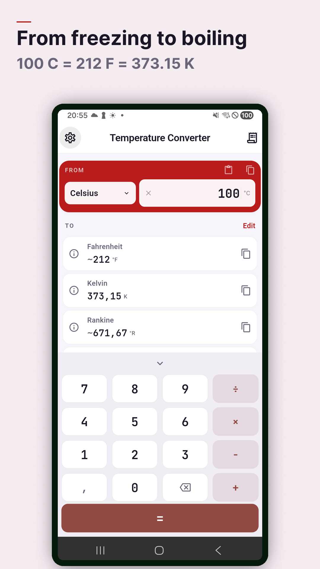 Screenshot Temperature Converter