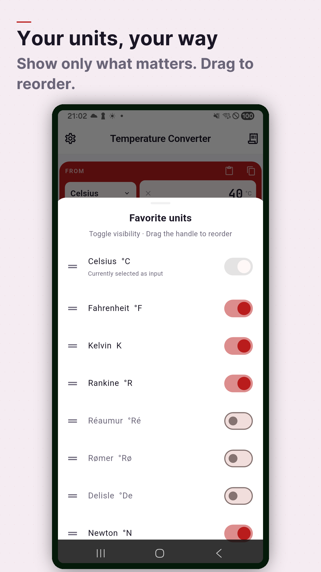 Screenshot Temperature Converter