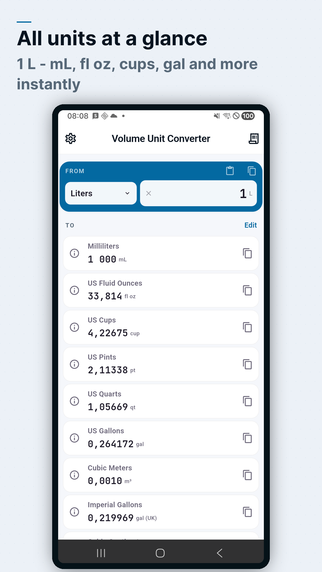 Screenshot Volume Converter