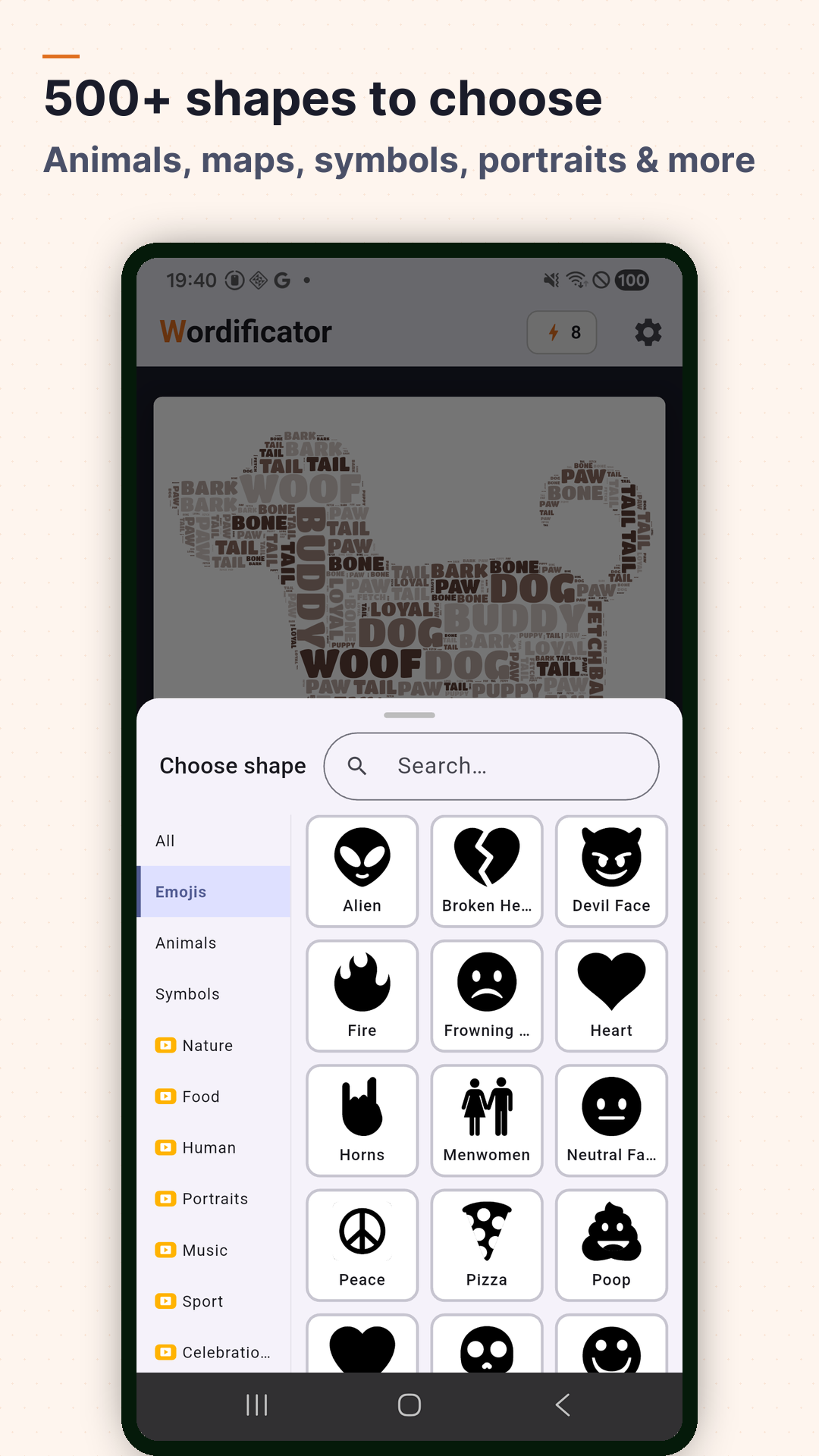 Screenshot Wordificator