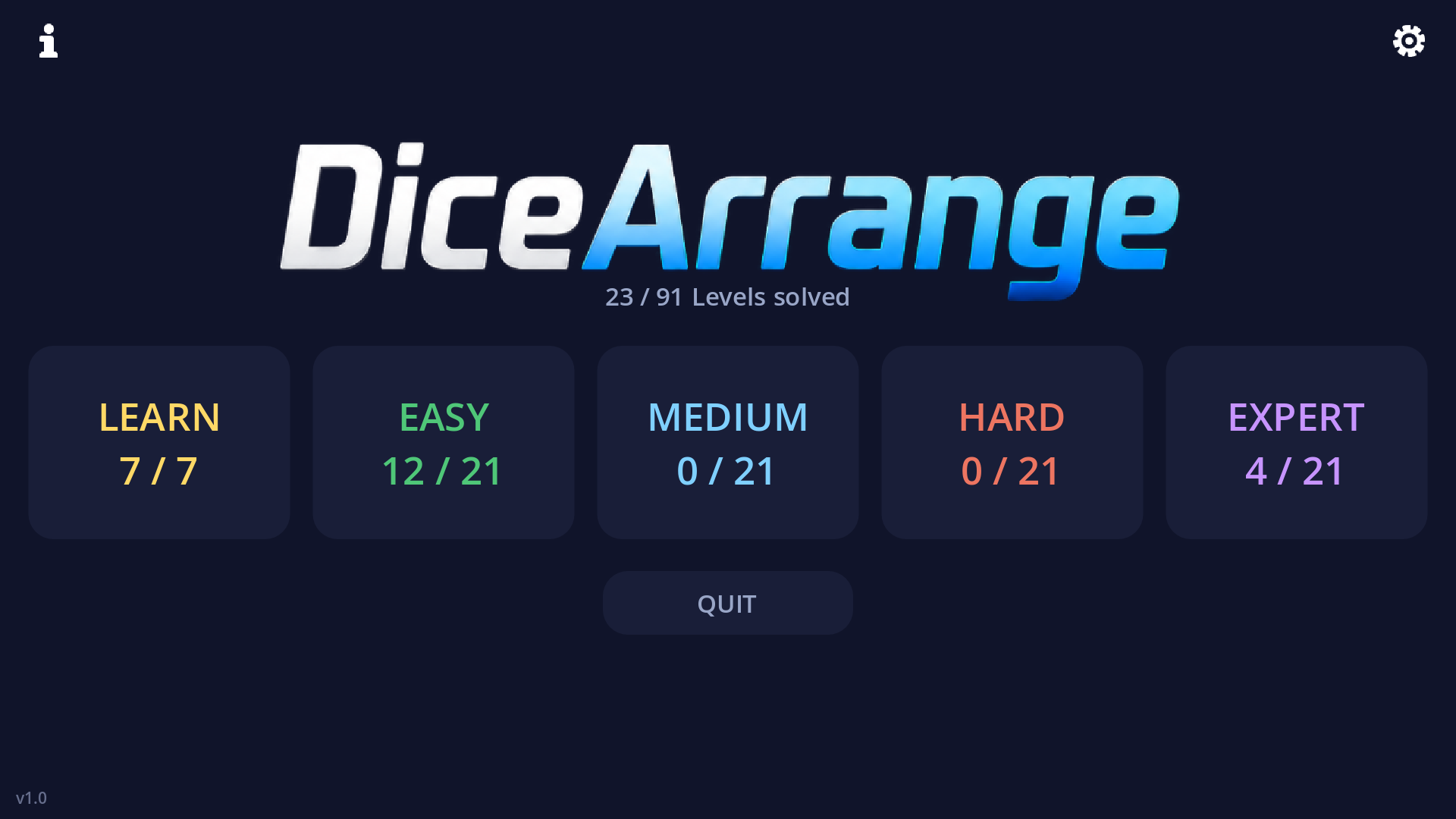 Screenshot Dice Arrange