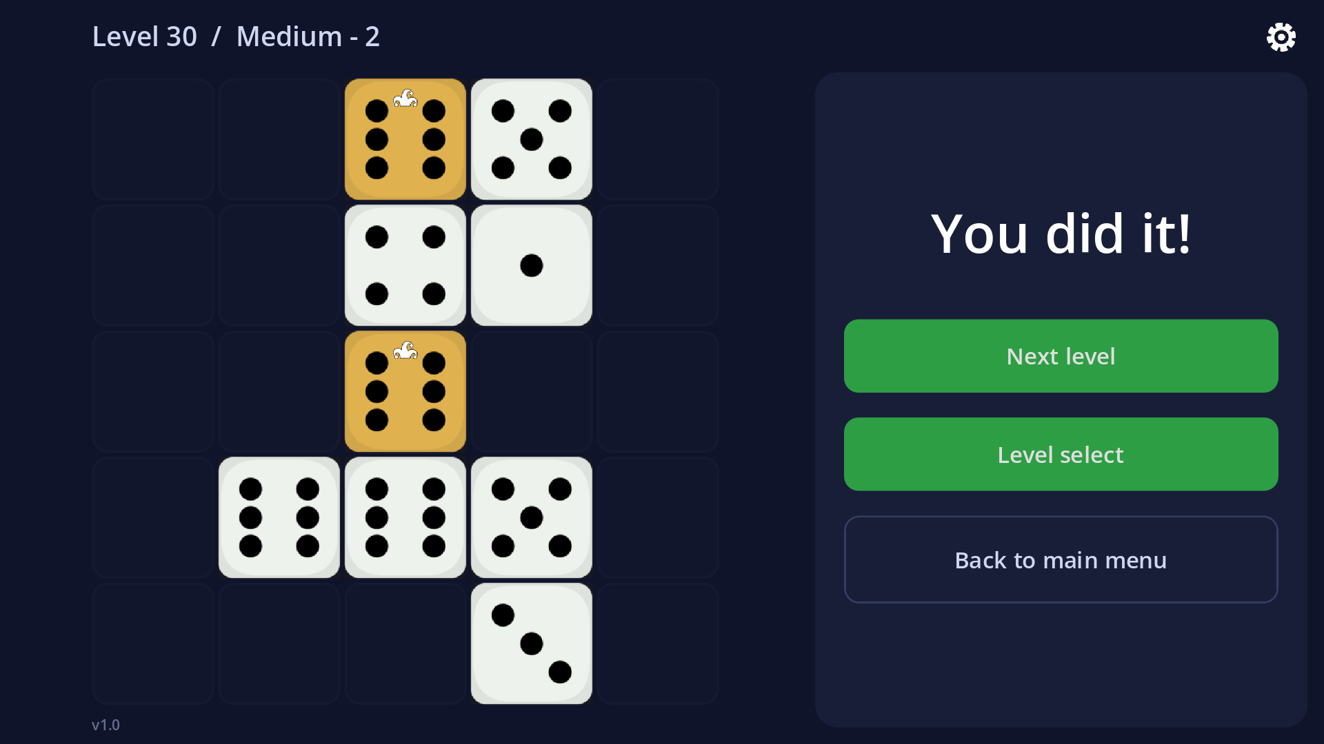 Screenshot Dice Arrange