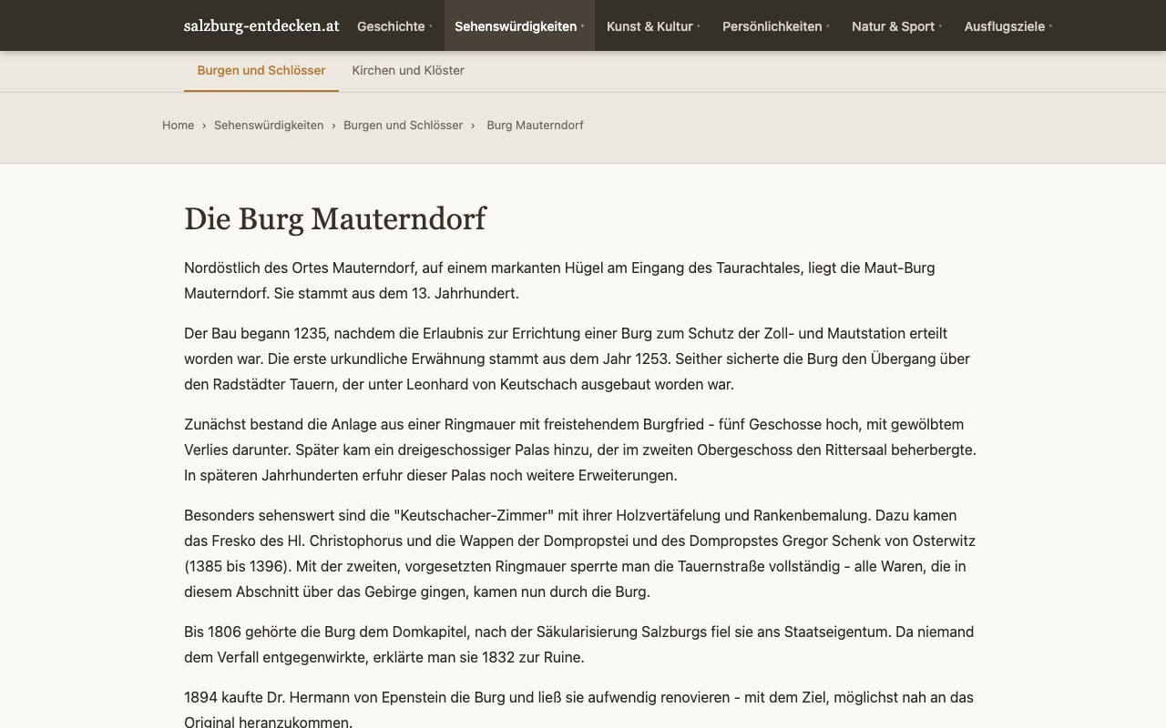 Screenshot salzburg-entdecken.at